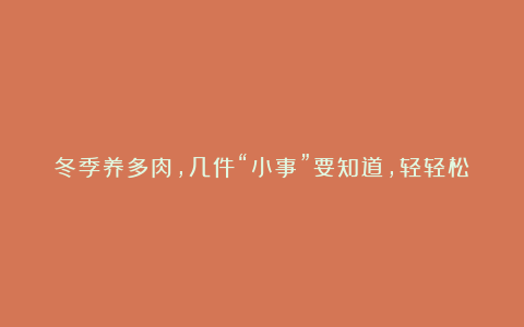 冬季养多肉，几件“小事”要知道，轻轻松松养爆盆，养出美状态