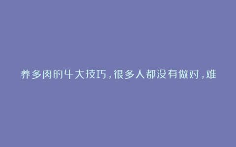 养多肉的4大技巧,很多人都没有做对,难怪一直养不好