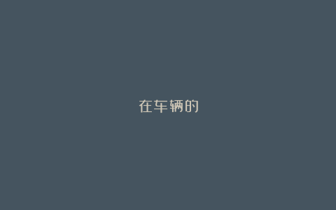 在车辆的