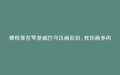 硬核推荐零基础也可以画彩铅,教你画多肉植物