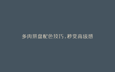 多肉拼盘配色技巧,秒变高级感